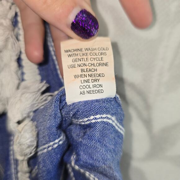 Blue Island Beach Swim Cover-Up Women's Size M Blue/White - Picture 8 of 9